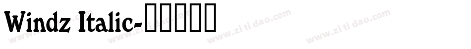 Windz Italic字体转换